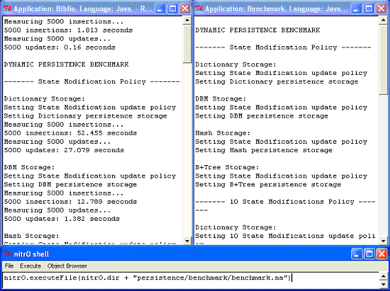 Running applications in the nitrO system.